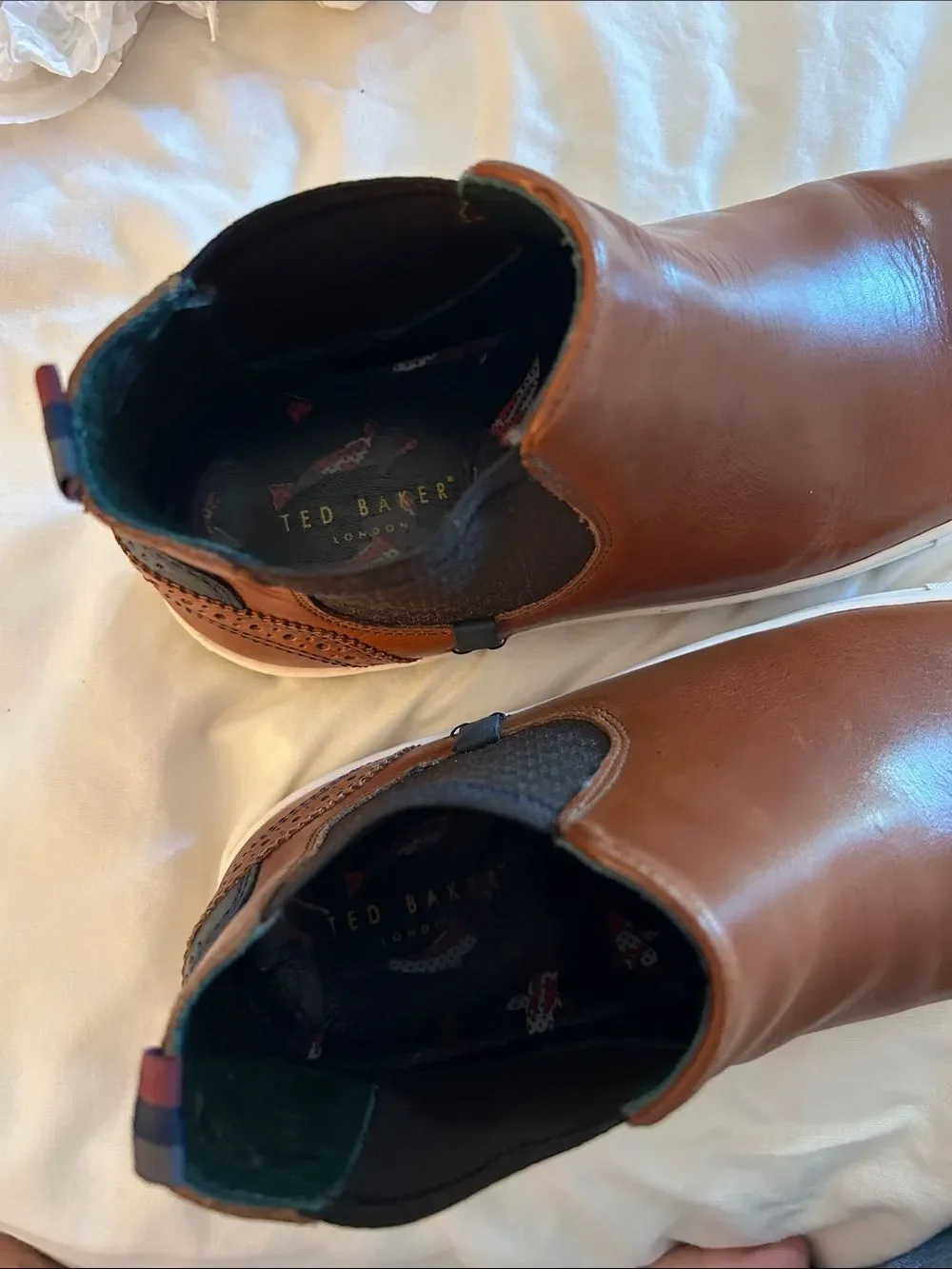 Ted Baker Men's Lykeen Sneakers brown leather size men seven new without box
